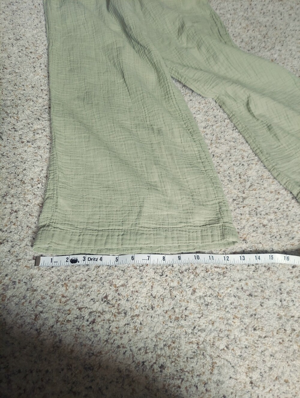 Billabong New Waves Smocked Waist Gauze Wide Leg Pants Women Medium In Avocado - Picture 11 of 12
